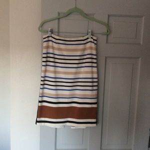 WHBM Striped Pencil Skirt